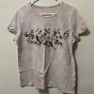 AEO Floral Embroidered Tee